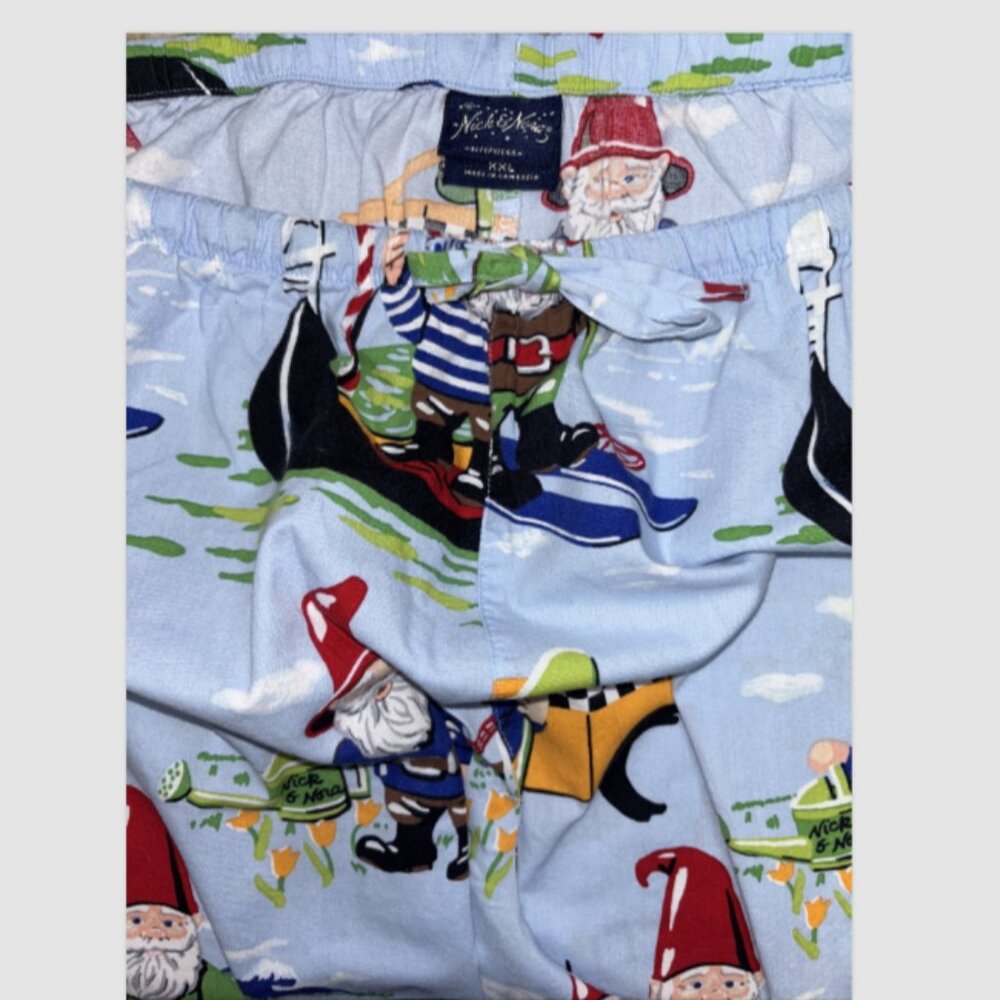 Original Nick & Nora - Women's Traveling Gnome PJ PANTS Only - Size XXL EUC - Picture 4 of 4